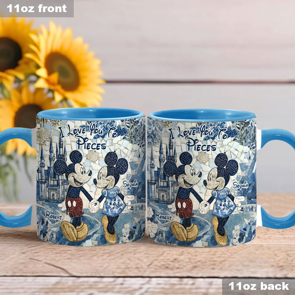 I Love You To Pieces - Personalized Mouse Accent Mug