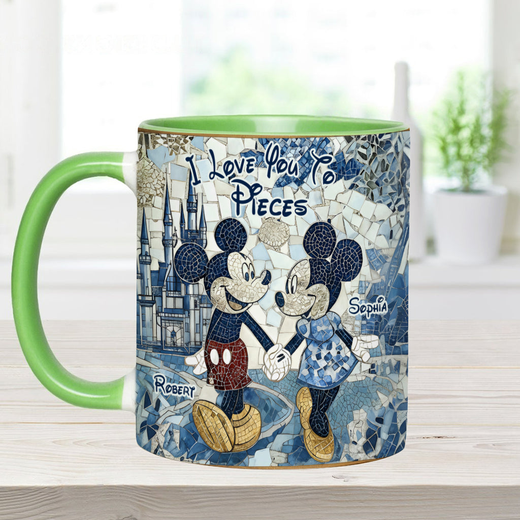 I Love You To Pieces - Personalized Mouse Accent Mug