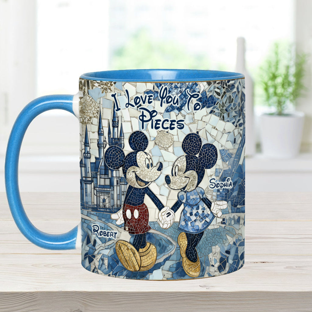 I Love You To Pieces - Personalized Mouse Accent Mug