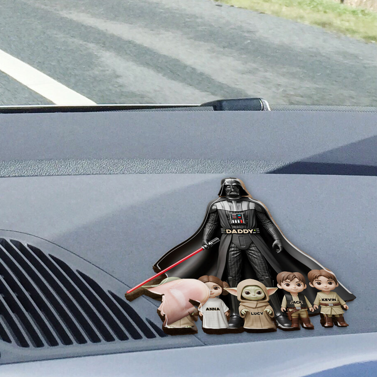 I'm Their Father - Personalized The Force Shaped Car Visor Clip