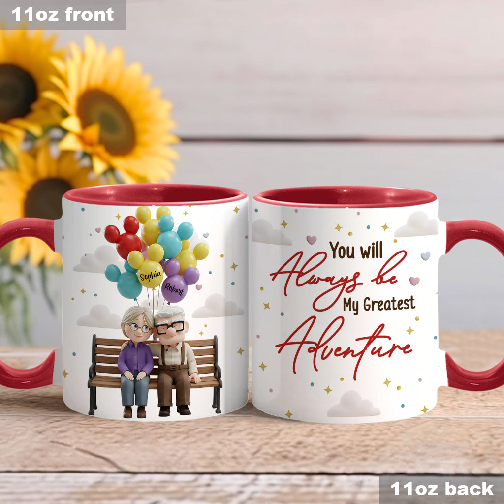 You Are My Greatest Adventure - Personalized Couple Accent Mug