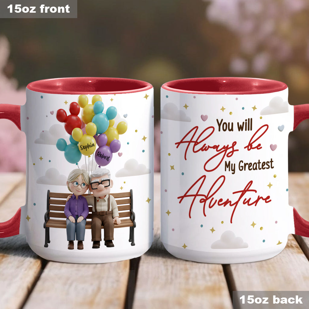 You Are My Greatest Adventure - Personalized Couple Accent Mug