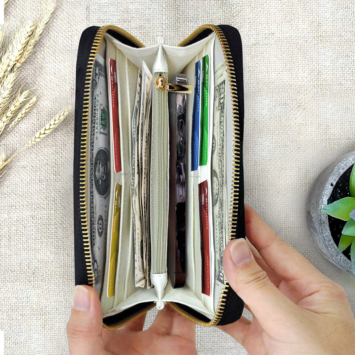 Blue Ohana - Personalized Ohana Leather Long Wallet