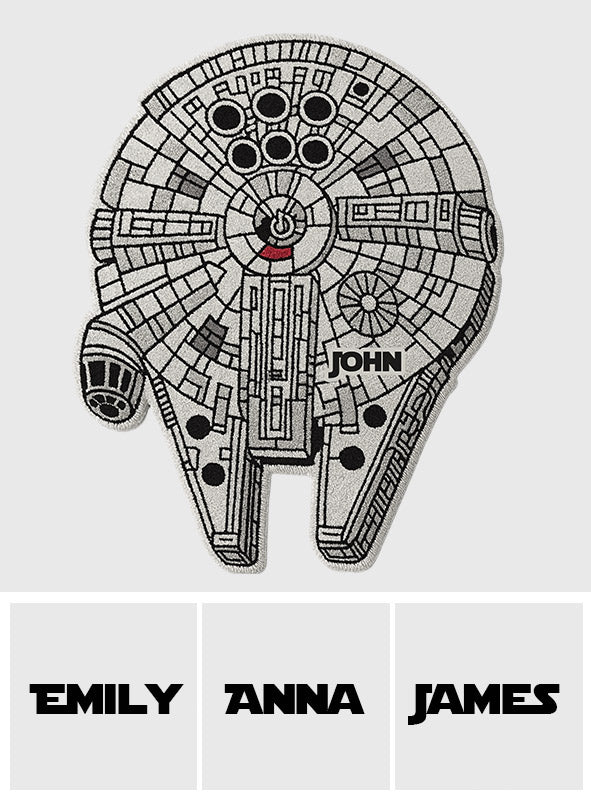 Cool Starship - Personalized The Force Shaped Doormat/ Rug