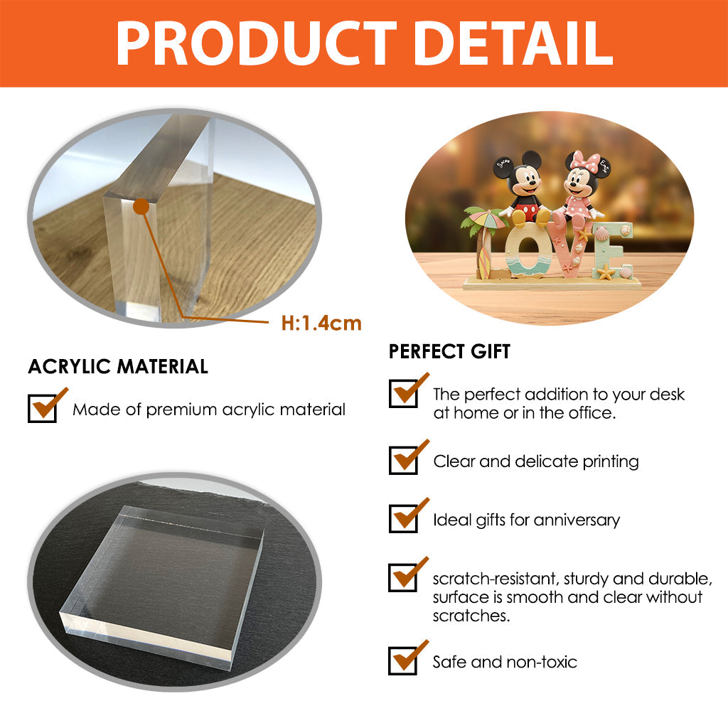 You & Me We Got This - Personalized Mouse Custom Shaped Acrylic Plaque