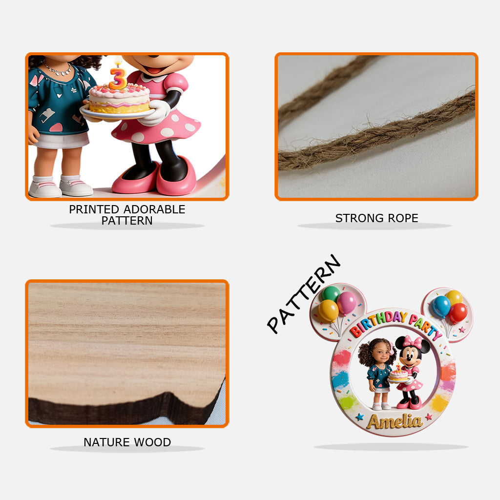 Birthday Party Sign Custom From Photo, Any Character - Personalized Kid Custom Shaped Wood Sign