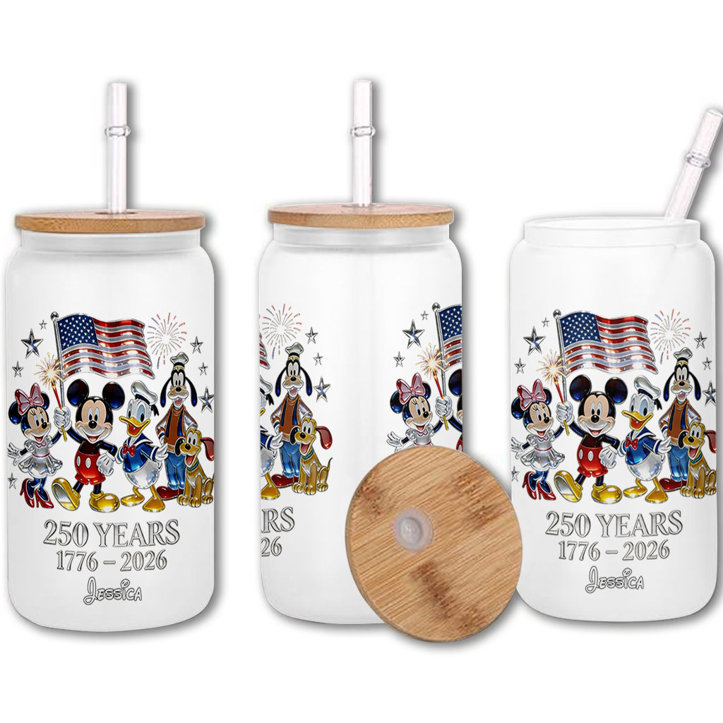 250th Anniversary - Personalized Mouse Can Glass