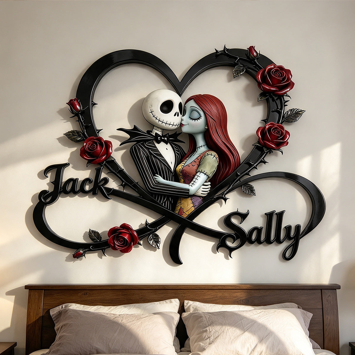 I Love You To Infinity And Beyond - Personalized Nightmare 3D Printed Cut Metal Sign
