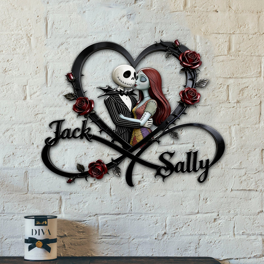 I Love You To Infinity And Beyond - Personalized Nightmare 3D Printed Cut Metal Sign