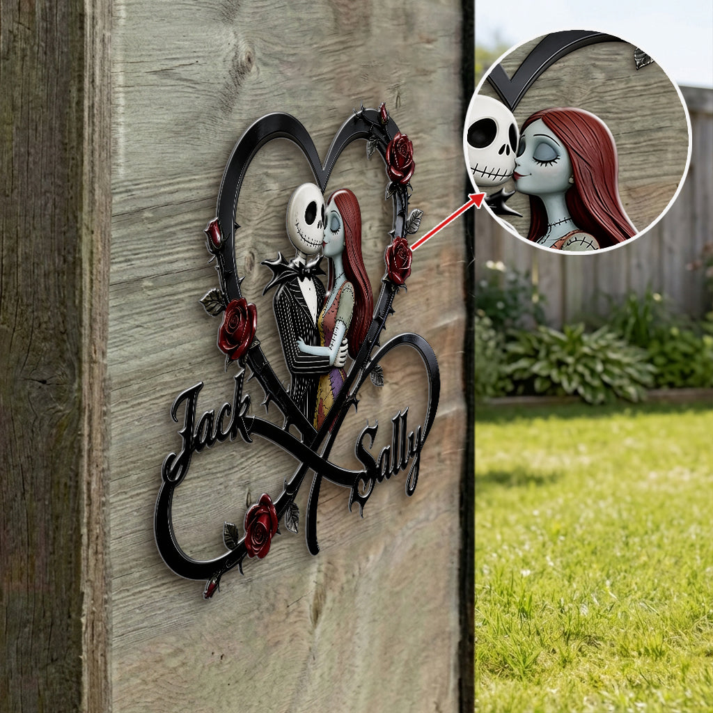 I Love You To Infinity And Beyond - Personalized Nightmare 3D Printed Cut Metal Sign