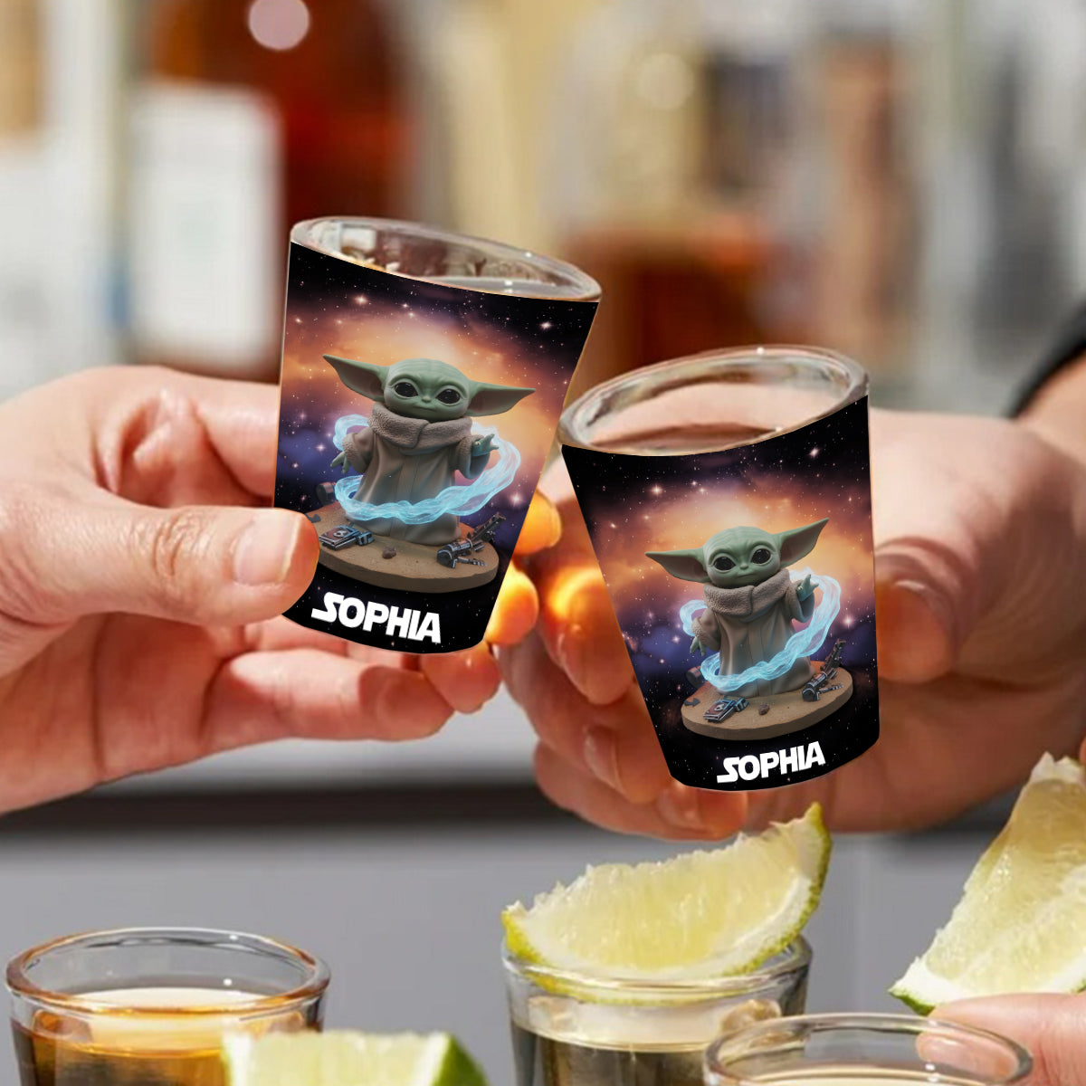 Galaxy Wars - Personalized The Force Shot Glasses Set