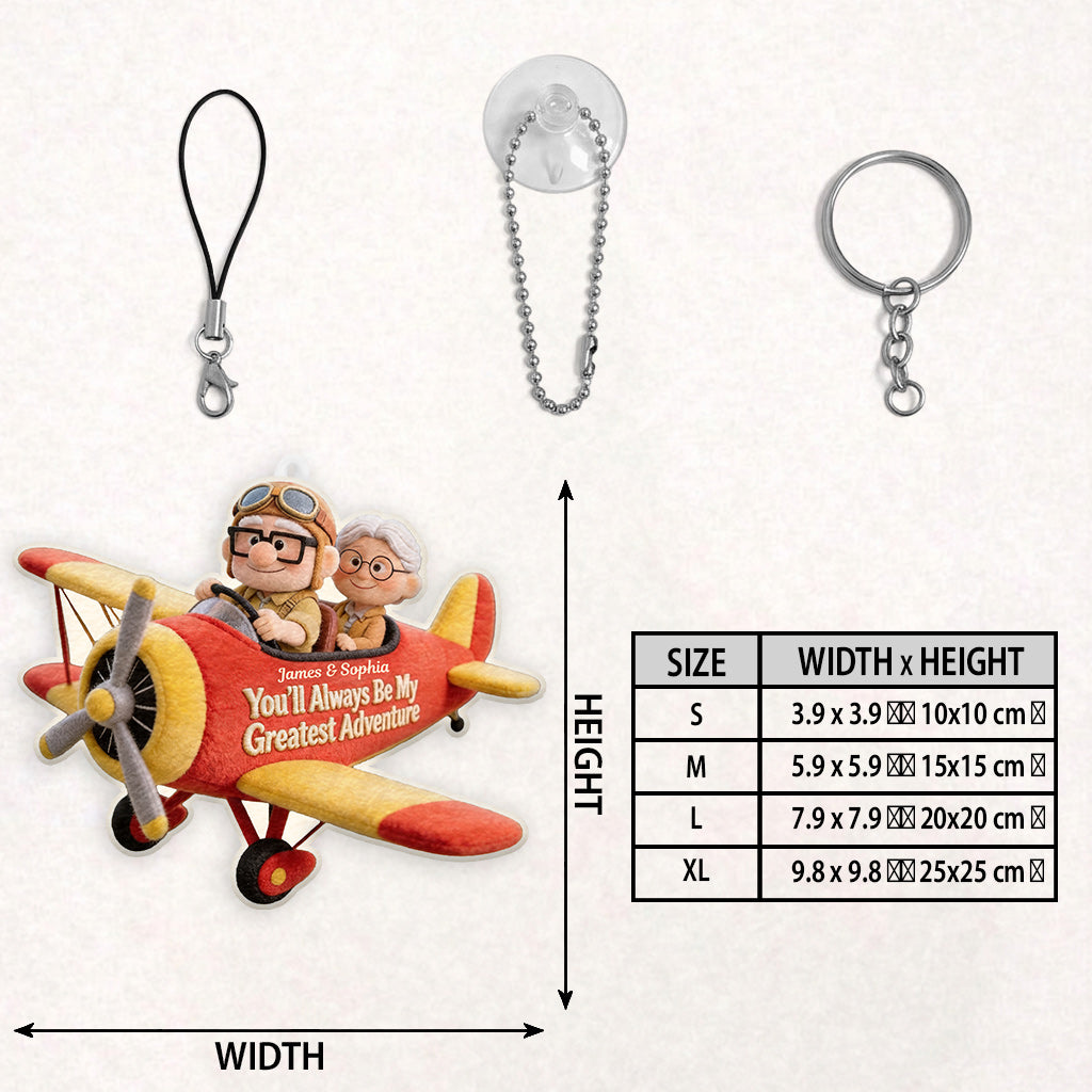 My Greatest Adventure - Personalized Up Movie Couple Plush Keychain