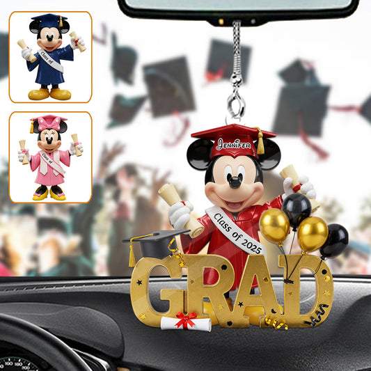 Class Of 2025 - Personalized Mouse Transparent Car Ornament