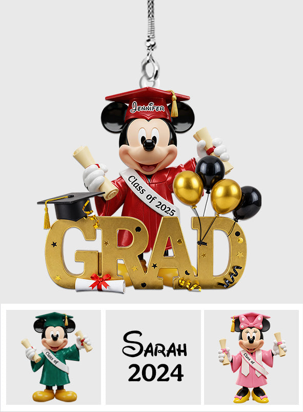 Class Of 2025 - Personalized Mouse Transparent Car Ornament