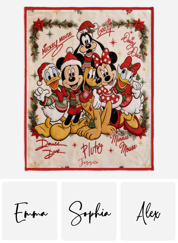Merry Christmas - Personalized Mouse Blanket