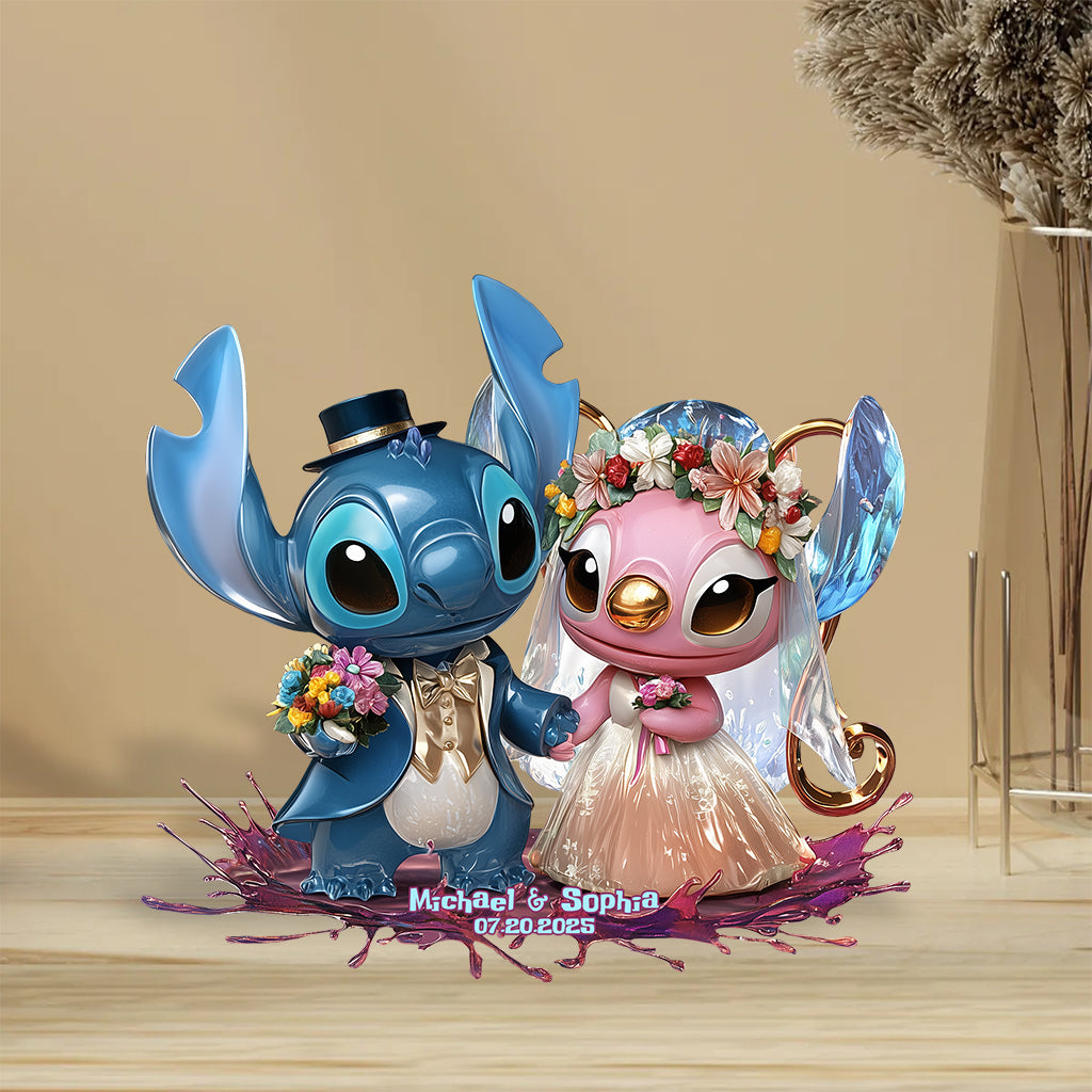 Ohana Couple - Personalized Ohana Custom Shaped Acrylic Plaque