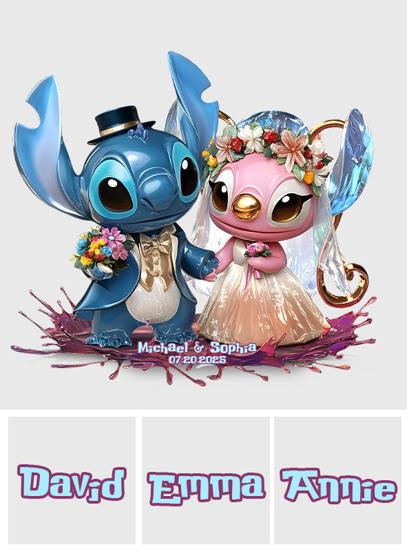 Ohana Couple - Personalized Ohana Custom Shaped Acrylic Plaque