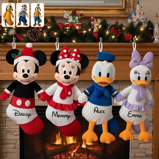 Merry Christmas - Personalized Mouse Shaped Christmas Stocking