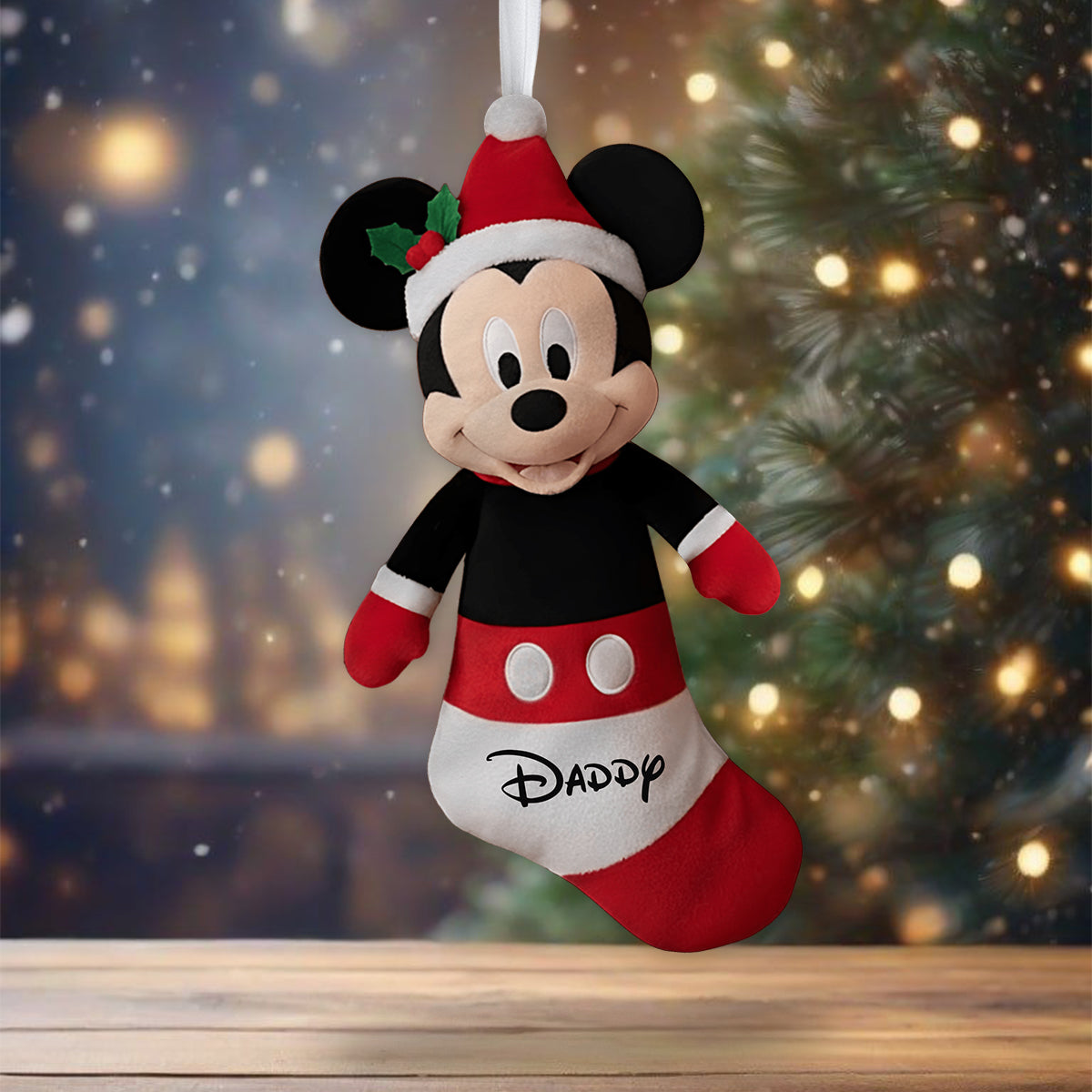 Merry Christmas - Personalized Mouse Shaped Christmas Stocking