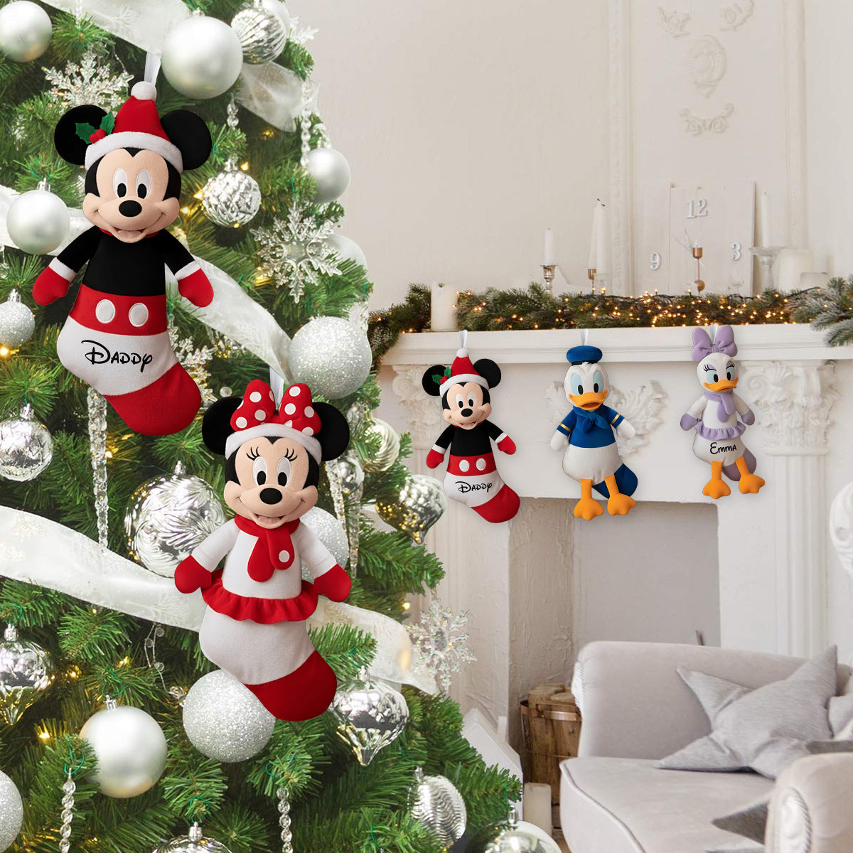 Merry Christmas - Personalized Mouse Shaped Christmas Stocking