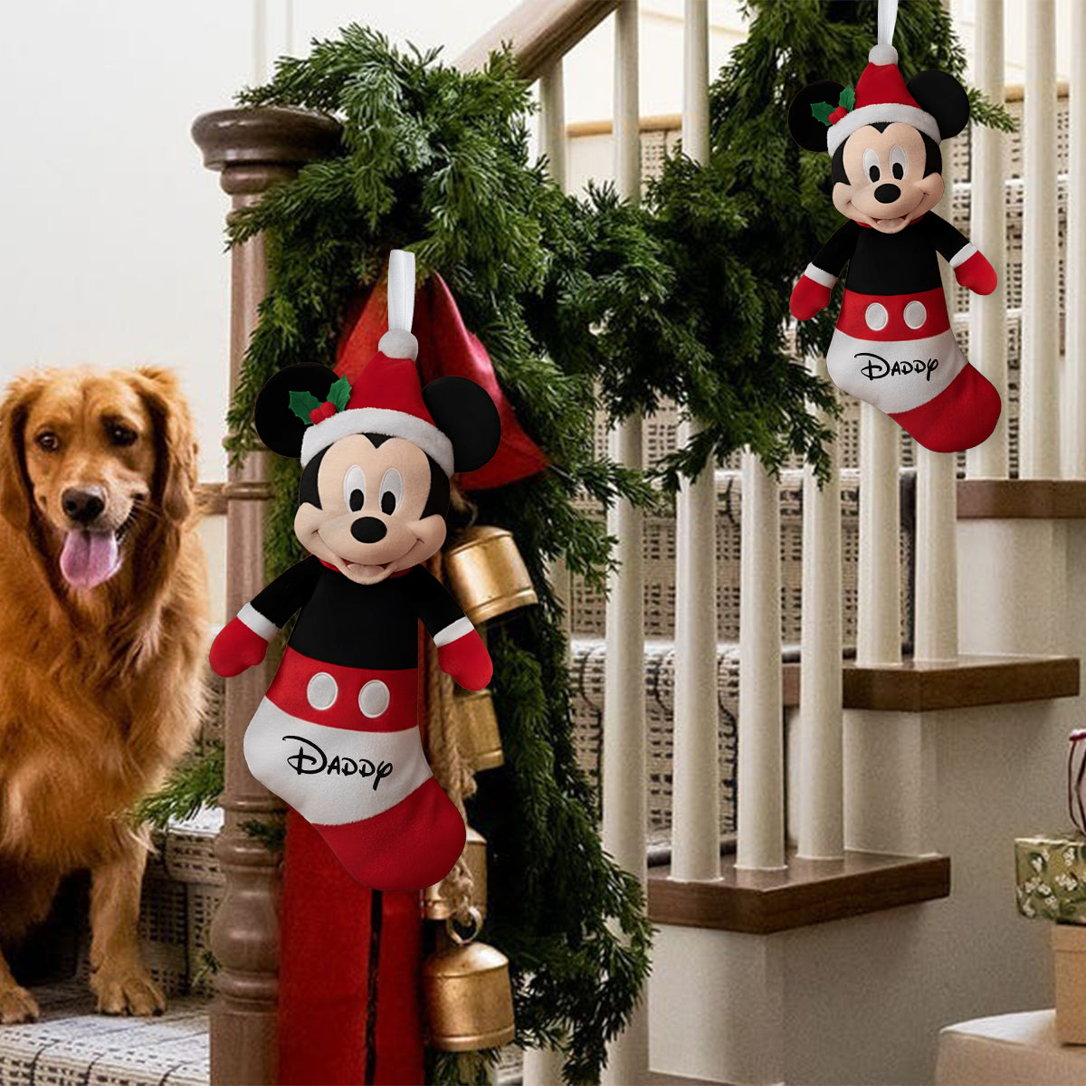 Merry Christmas - Personalized Mouse Shaped Christmas Stocking