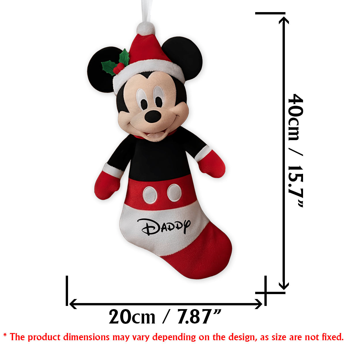 Merry Christmas - Personalized Mouse Shaped Christmas Stocking