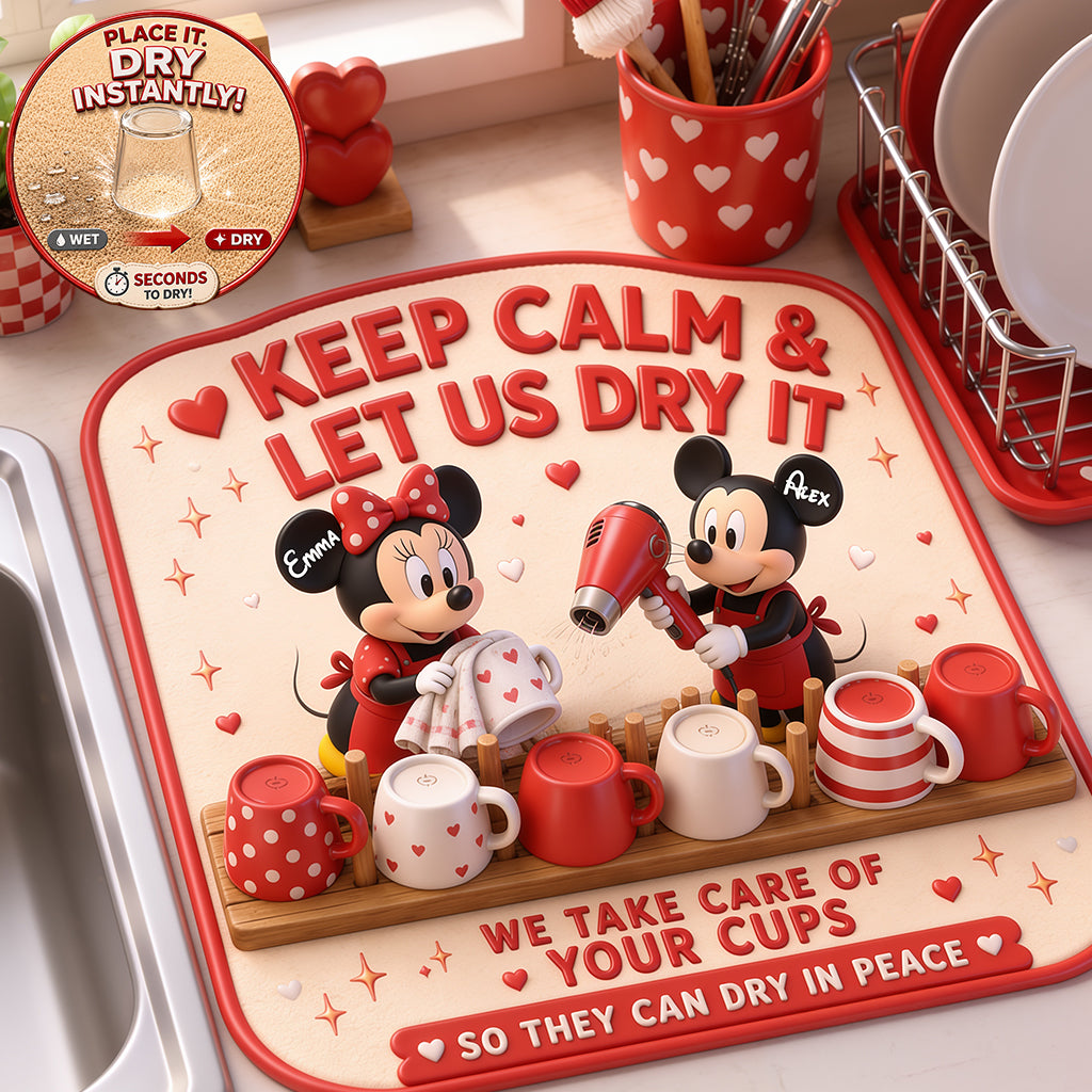Cartoon Mouse Fan Gift - Personalized Mouse Drying Mat