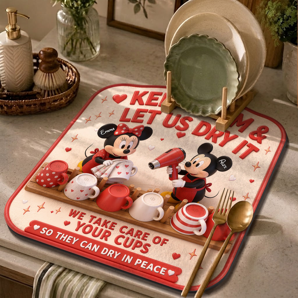 Cartoon Mouse Fan Gift - Personalized Mouse Drying Mat