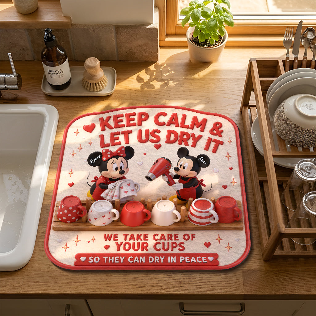 Cartoon Mouse Fan Gift - Personalized Mouse Drying Mat