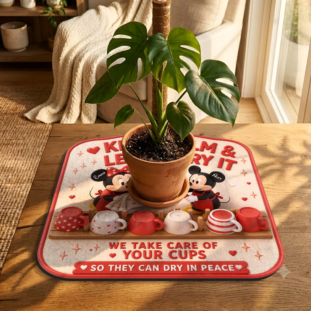 Cartoon Mouse Fan Gift - Personalized Mouse Drying Mat