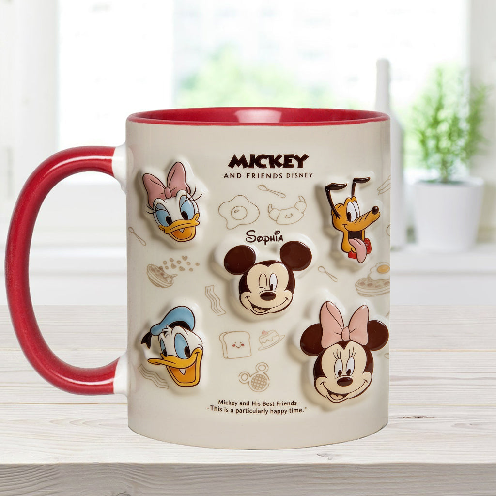 Friends Happy Time - Personalized Mouse Accent Mug & Coaster