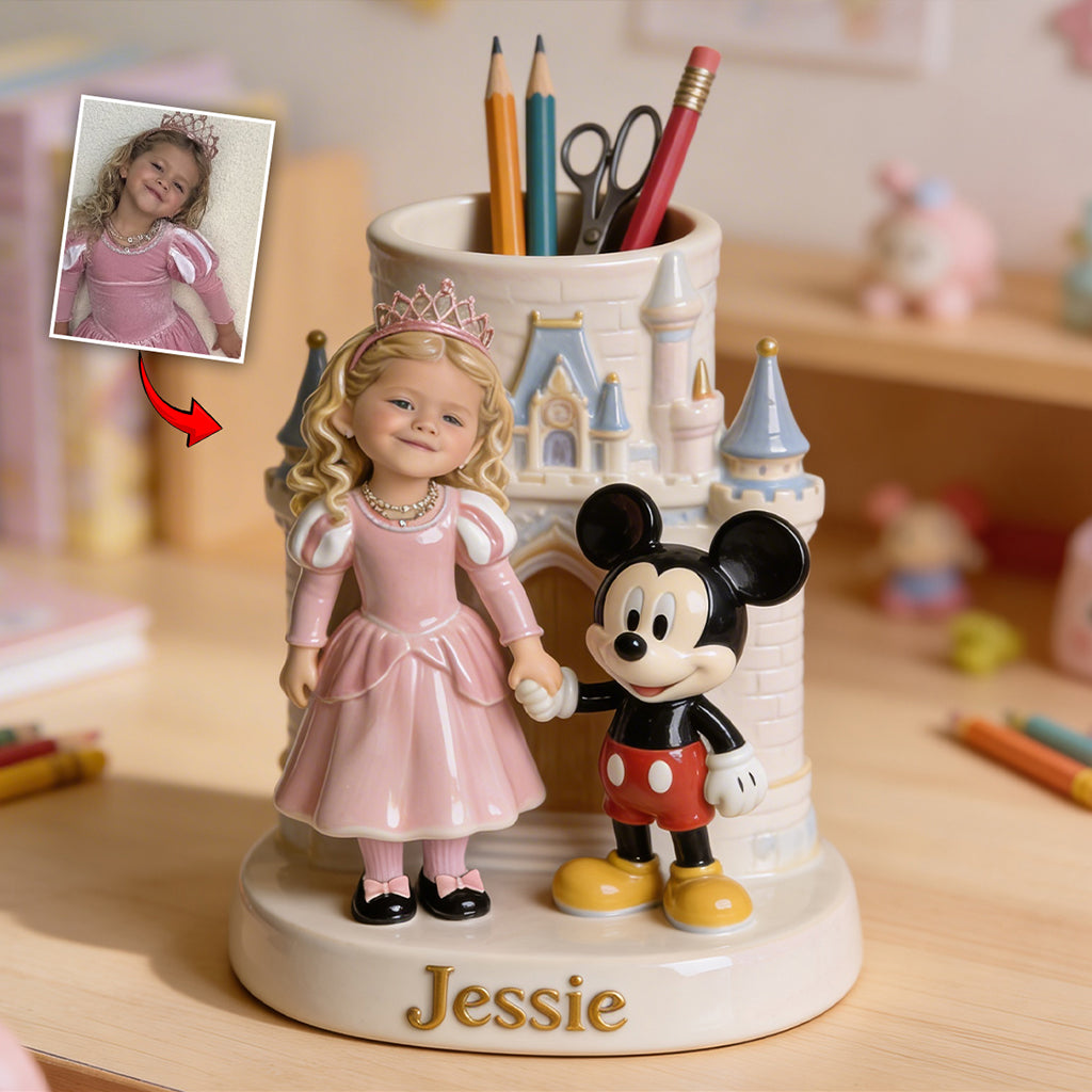 Castle Buddy Pen Holder - Personalized Mouse Acrylic Pot