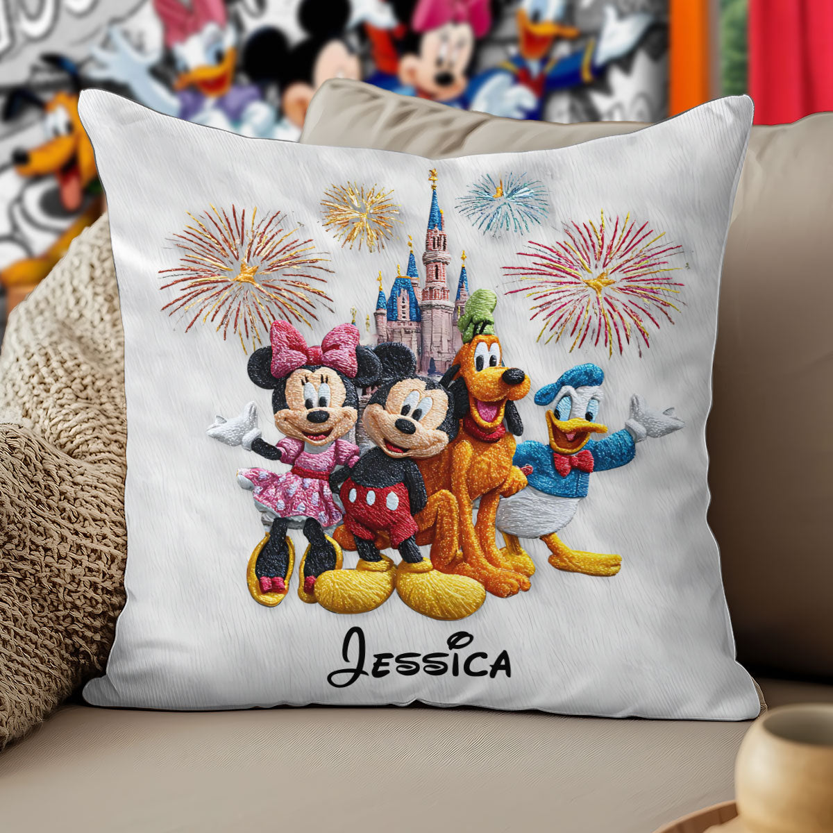 Friends - Personalized Mouse Throw Pillow