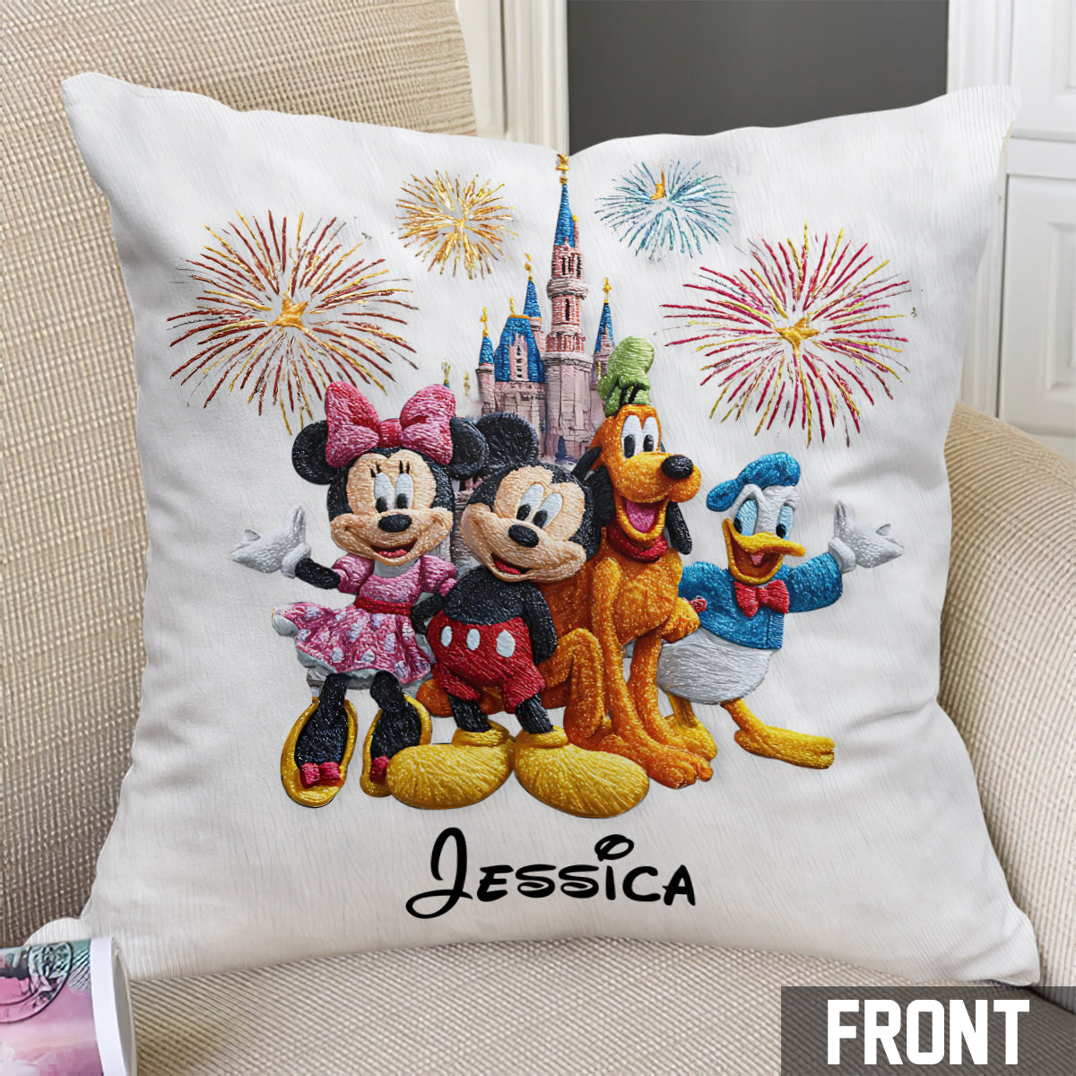 Friends - Personalized Mouse Throw Pillow