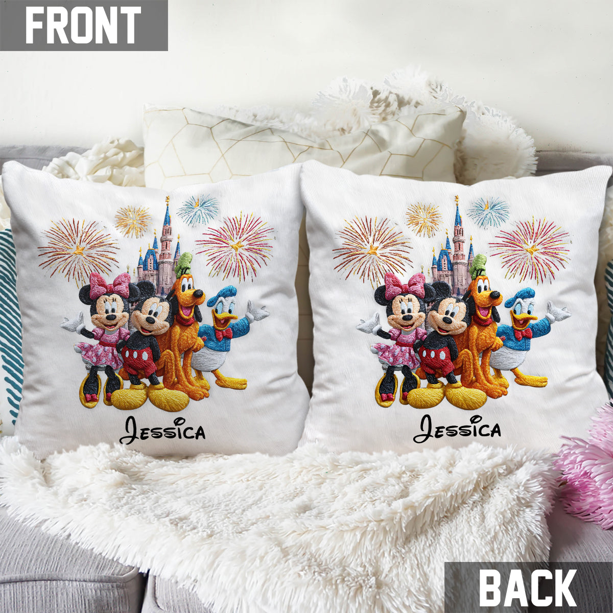 Friends - Personalized Mouse Throw Pillow