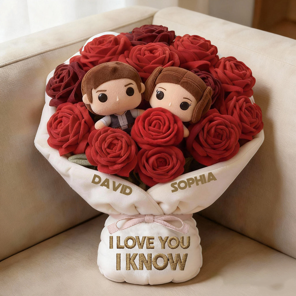 You're My Valentine - Personalized The Force Faux Fur Shaped Pillow