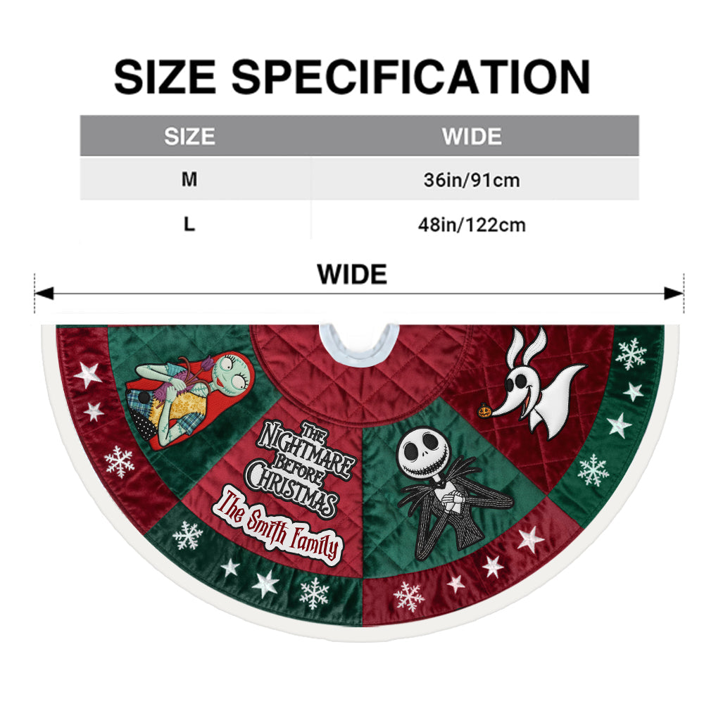 The Nightmare Before Christmas Tree Skirt - Personalized Nightmare Tree Skirt