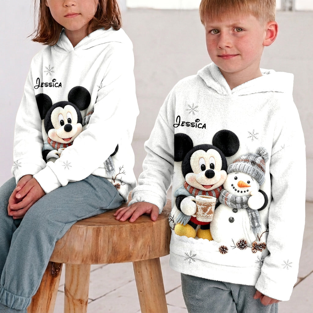 Believe In Magic - Personalized Mouse Fleece Hoodie