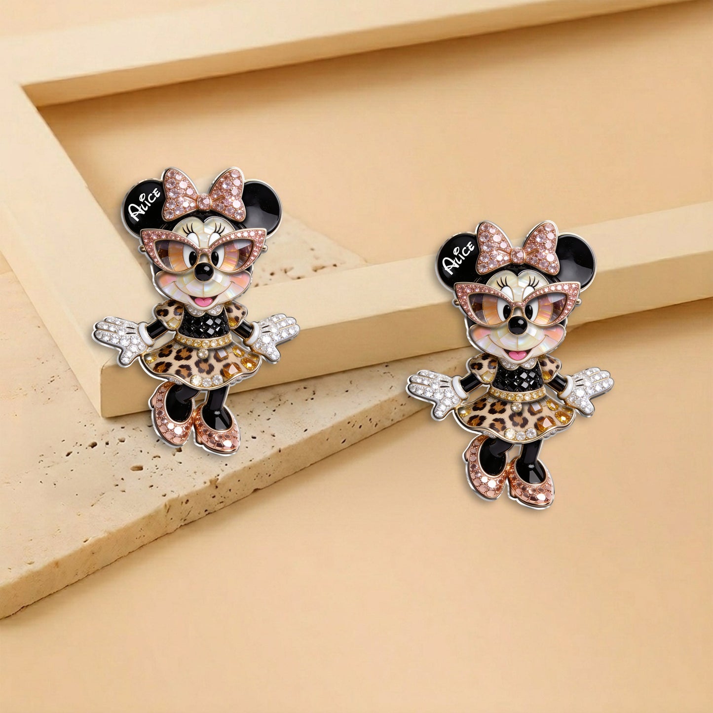 Cute Mouse - Personalized Mouse 3D Embossed Enamel Pin