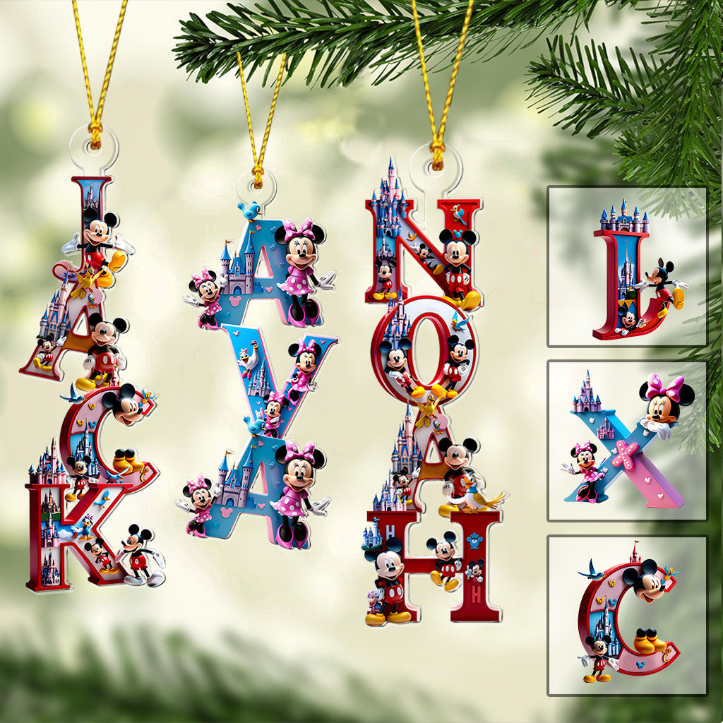 Perfect Magical Name Letter - Personalized Mouse Transparent Ornament