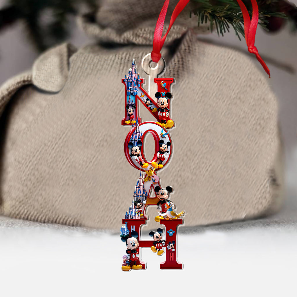 Perfect Magical Name Letter - Personalized Mouse Transparent Ornament