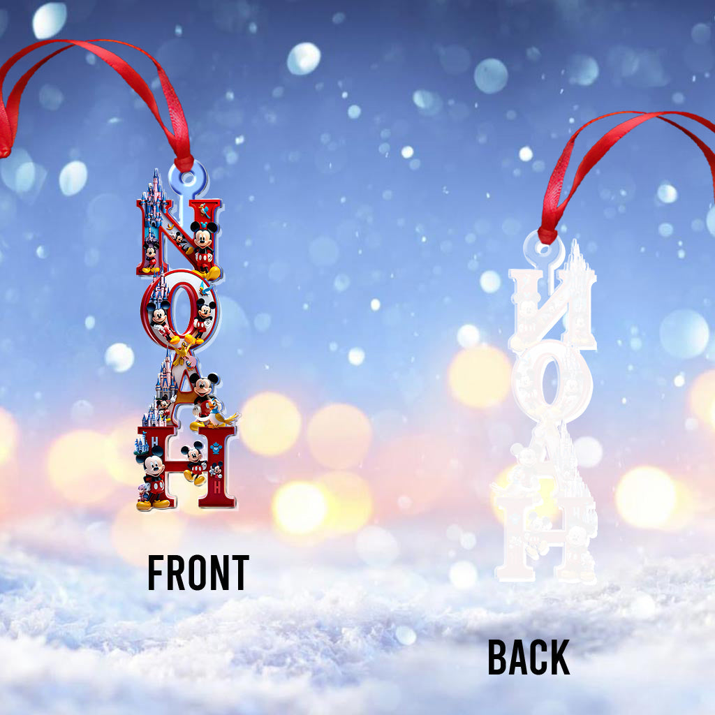 Perfect Magical Name Letter - Personalized Mouse Transparent Ornament