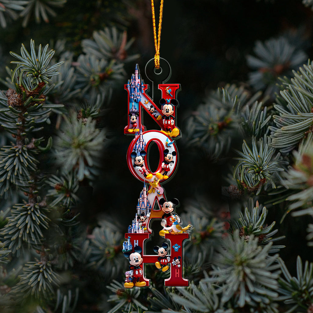 Perfect Magical Name Letter - Personalized Mouse Transparent Ornament