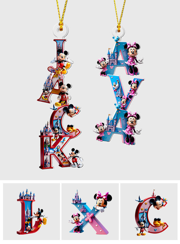 Perfect Magical Name Letter - Personalized Mouse Transparent Ornament