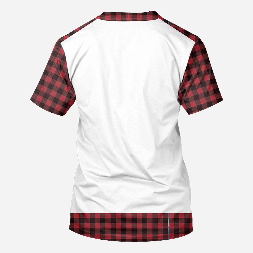Magical Tartan Winter - Personalized Mouse All Over Shirt