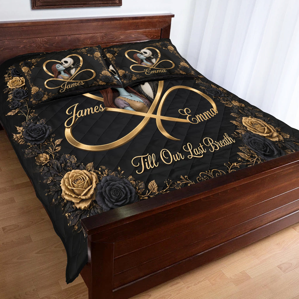 From Our First Kiss Till Our Last Breath - Personalized Nightmare Quilt Set