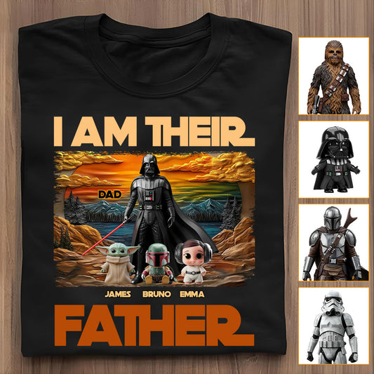 I Am Their Father - Personalized The Force All Over Shirt