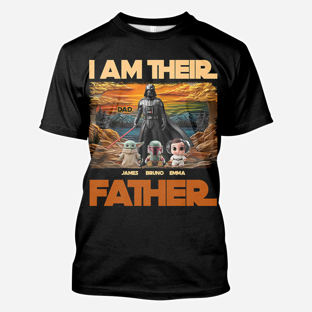 I Am Their Father - Personalized The Force All Over Shirt
