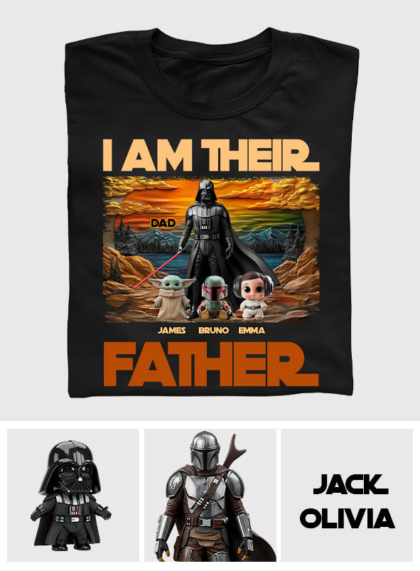 I Am Their Father - Personalized The Force All Over Shirt