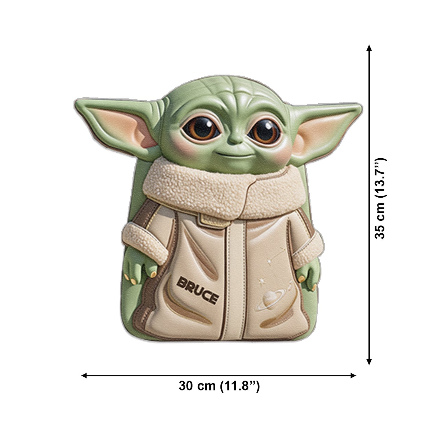 Cute Alien - Personalized The Force Changeable Leather Patch Backpack
